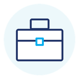 Working past age 65 briefcase icon